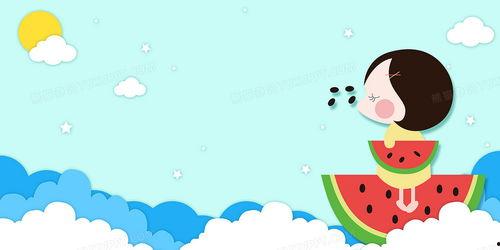 吃瓜娱乐的背景图片素材